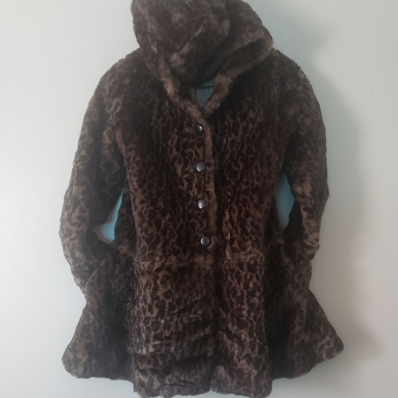 HP. Free People Leopard Print Peplum Coat - Picture 8 of 16